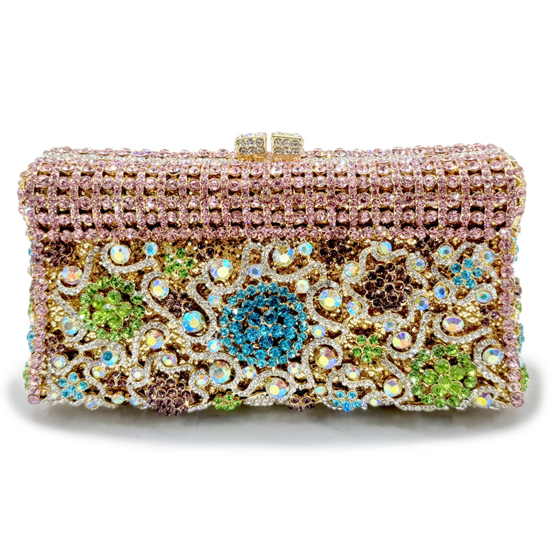 Handmade Crystal Evening Clutch Bag for Women – Elegant Party Purse