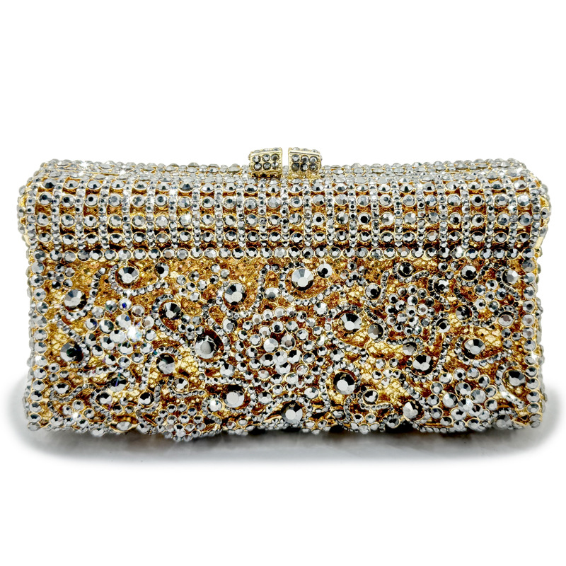 Handmade Crystal Evening Clutch Bag for Women – Elegant Party Purse