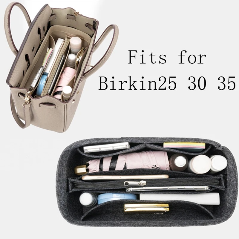 Felt Liner Organizer Insert for Birkin Bags