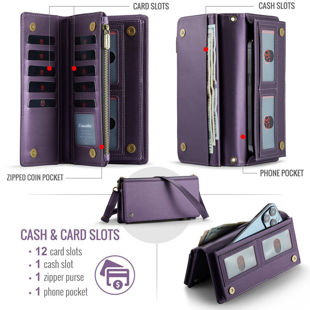 Universal Multi-Functional Leather Phone Wallet Crossbody