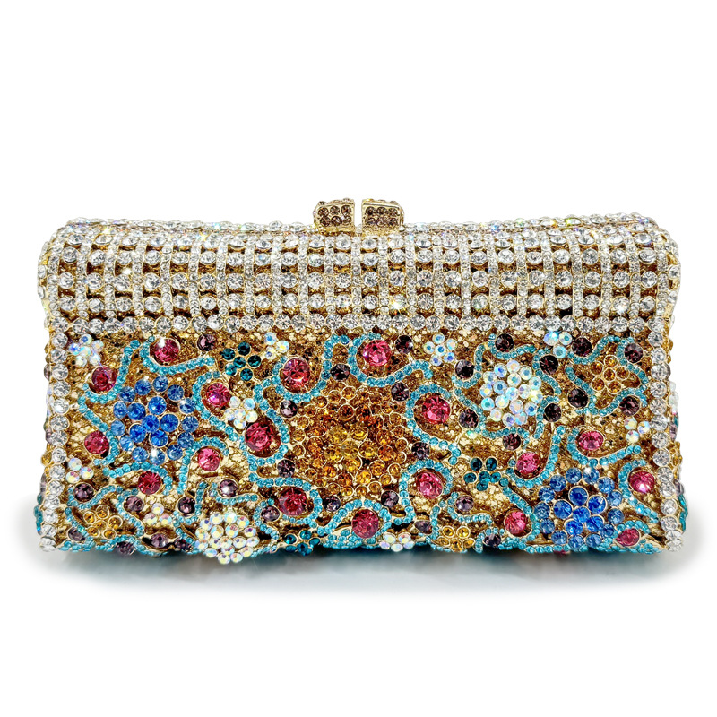 Handmade Crystal Evening Clutch Bag for Women – Elegant Party Purse