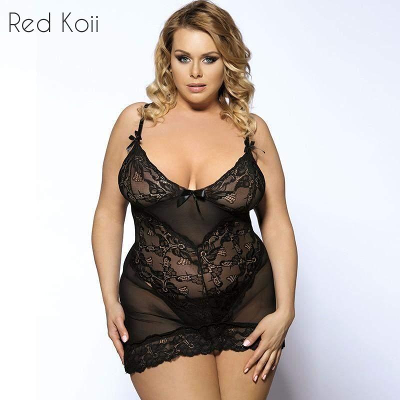 Lace Temptation Transparent Nightgown for Women