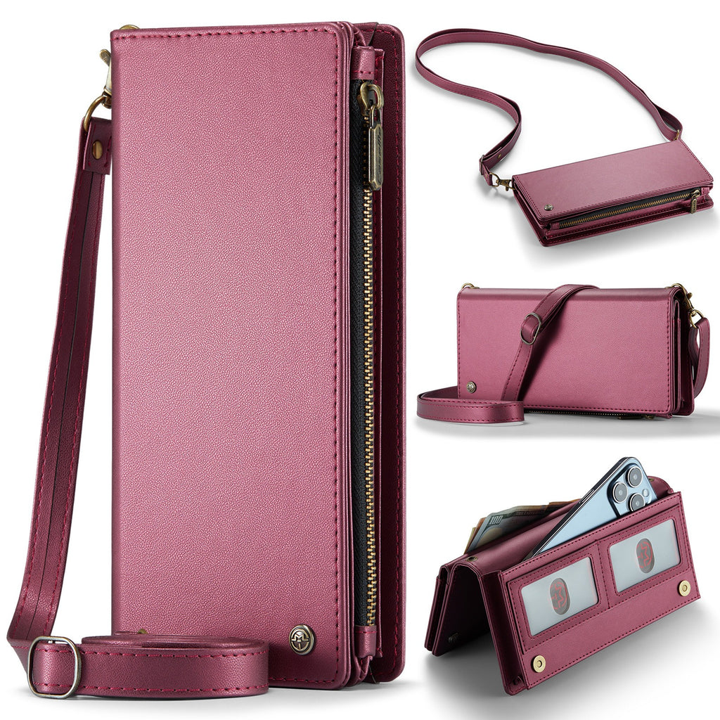 Universal Multi-Functional Leather Phone Wallet Crossbody