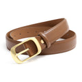 Fashionable Women's Genuine Leather Belt with Alloy Buckle