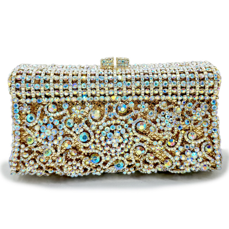 Handmade Crystal Evening Clutch Bag for Women – Elegant Party Purse