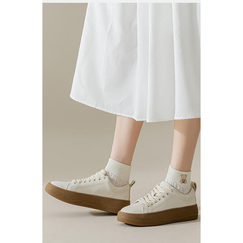 10-Pair White Series Ankle Socks, Women's Cute Socks - Printed Socks - House Socks - Casual Socks.