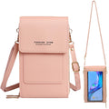 PORT&LOTUS Crossbody Bags for Women Cell Phone Purse Wallet Ladies Small Womens Handbags PU Leather Shoulder Bags Card Holder Pink 2