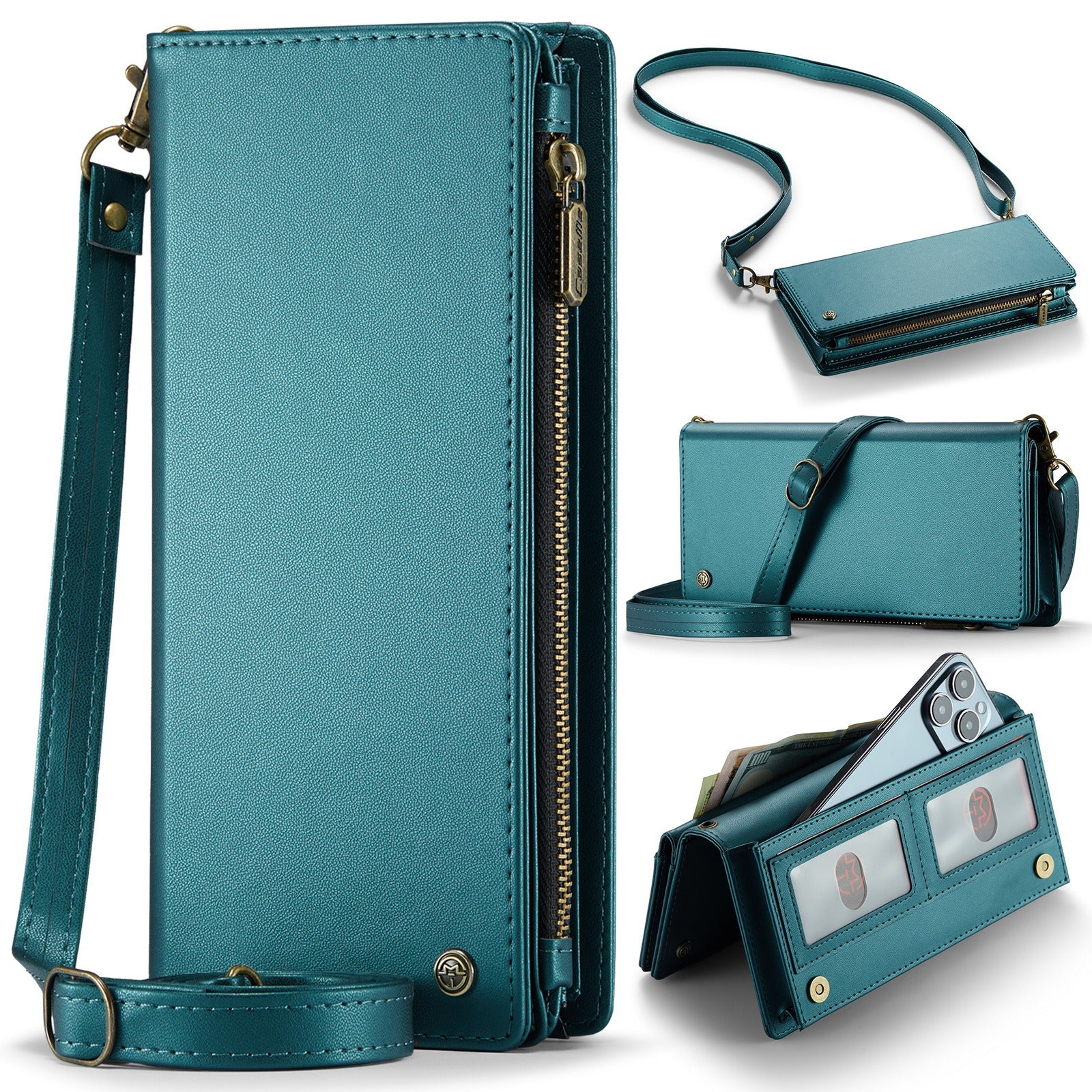 Universal Multi-Functional Leather Phone Wallet Crossbody
