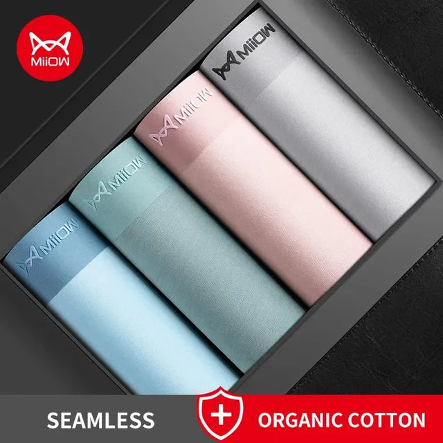 MiiOW Men's Cotton Boxers with Graphene Antibacterial