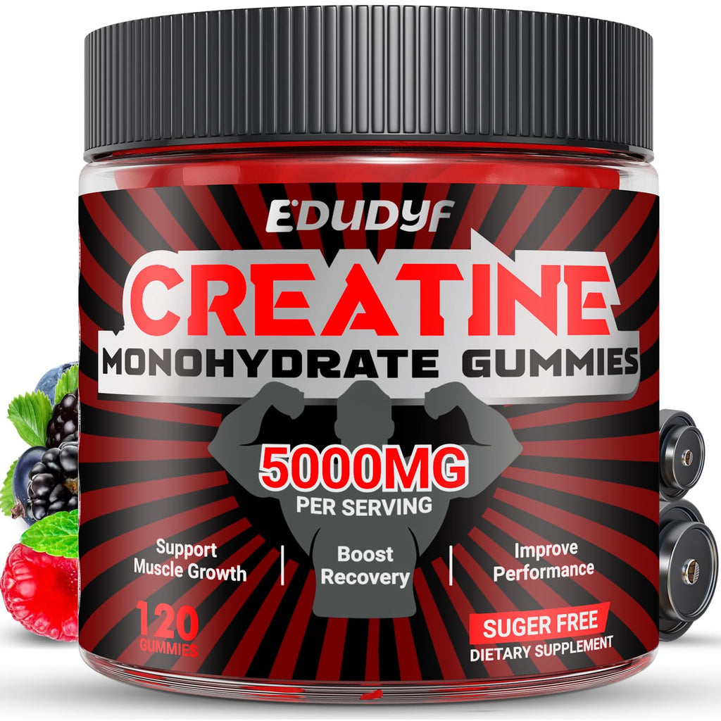 Creatine Monohydrate Gummies 5000mg Creatine Gummies Sugar Free for Men & Women Support Muscle Growth Increase Strength and Build Muscle 120 Vegan