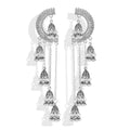 Indian Jhumka Earrings for Women Rhinestone Bell Pendant Earrings Ball Tassel Earrings Vintage Chandelier Earrings Boho Dangle Earrings Wedding Earrings