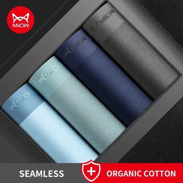 MiiOW Men's Cotton Boxers with Graphene Antibacterial