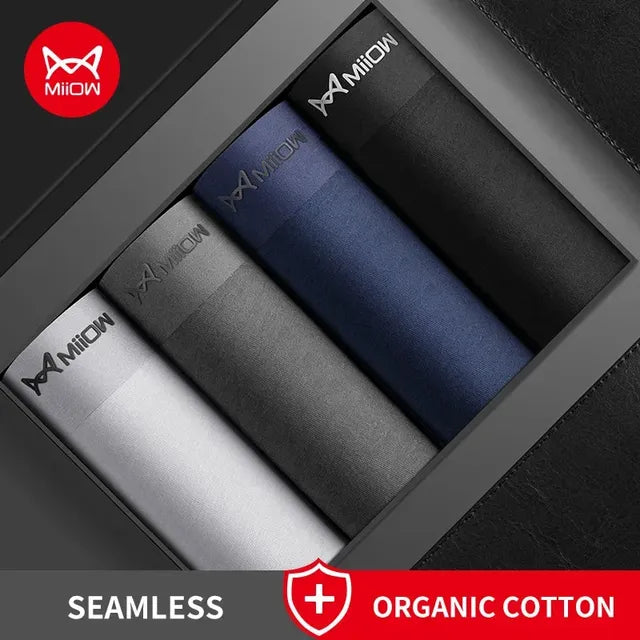 MiiOW Men's Cotton Boxers with Graphene Antibacterial